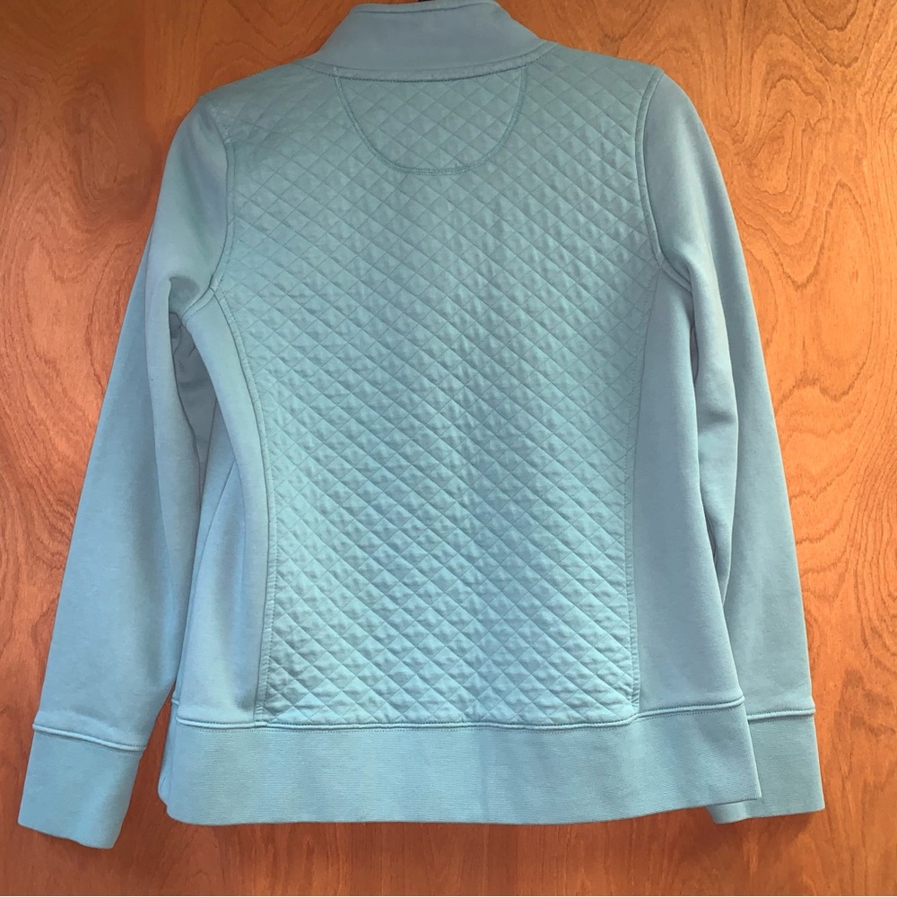 L.L.Bean Woman’s Blue Quilted Pullover Sweatshirt size Small - Picture 9 of 9